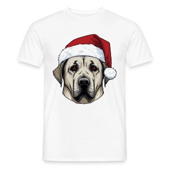 Kangal Hund Kopf Weihnachten Portät - Männer T-Shirt - Weiß - Vorne - AI Model Male 178 dark (178cm)
