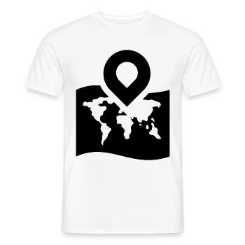World map icon icon - Men's T-Shirt - white - Front - AI Model Male 178 dark (178cm)