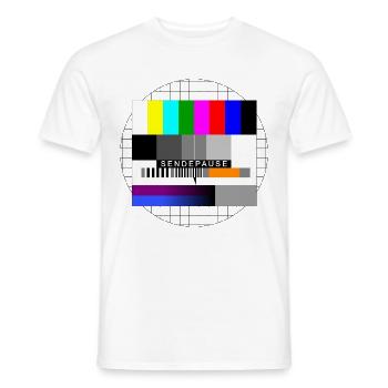 Modèle de test de l’échéance de diffusion - T-shirt homme - blanc - Devant - AI Model Male 178 dark (178cm)