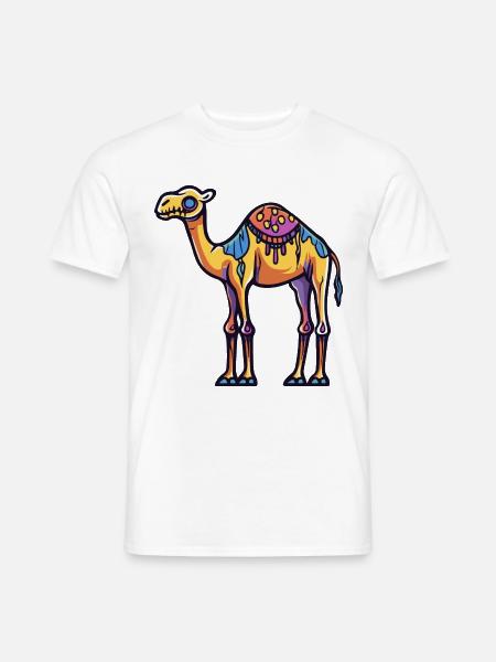 Kamel Halloween Comic Zombie - Männer T-Shirt - Weiß