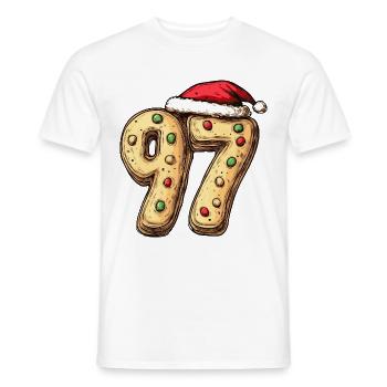 97 Numéro Noël - T-shirt homme - blanc - Devant - AI Model Male 178 dark (178cm)