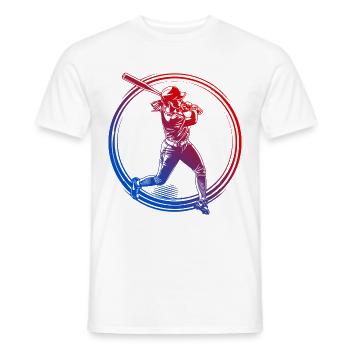 Baseball Silhouette Colorful - Men's T-Shirt - white - Front - AI Model Male 178 dark (178cm)