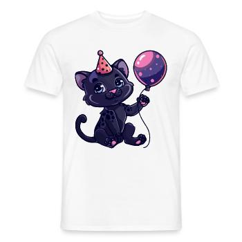 Panther Birthday Baby - Men's T-Shirt - white - Front - AI Model Male 178 dark (178cm)