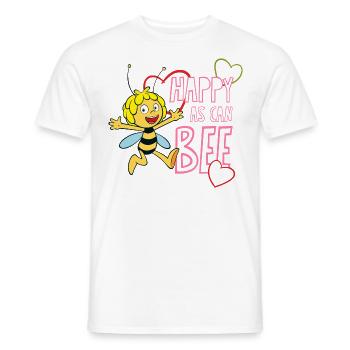 Maya The Bee Happy As Can Bee - Men's T-Shirt - white - Front - AI Model Male 178 dark (178cm)