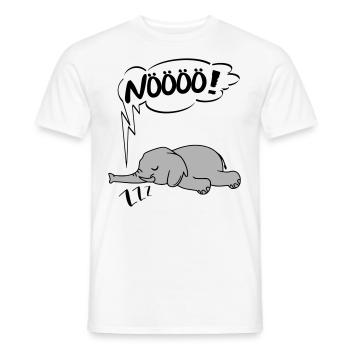 NÖÖÖ Nö Elefant Ingnorant Nein Nö Chef - Männer T-Shirt - Weiß - Vorne - AI Model Male 178 dark (178cm)