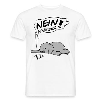 Nein jetzt nicht Elefant Ingnorant Nein Nö Chef - Männer T-Shirt - Weiß - Vorne - AI Model Male 178 dark (178cm)