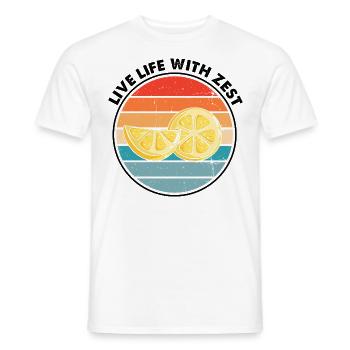 Lemon Design Lemonades Stand Boss Vente de citron - T-shirt homme - blanc - Devant - AI Model Male 178 dark (178cm)