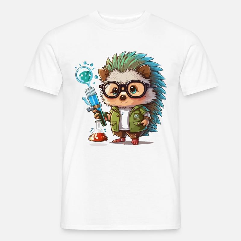 Igel-Labor - Männer T-Shirt - Weiß