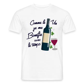 Like the wine - birthday - Men's T-Shirt - white - Front - AI Model Male 178 dark (178cm)