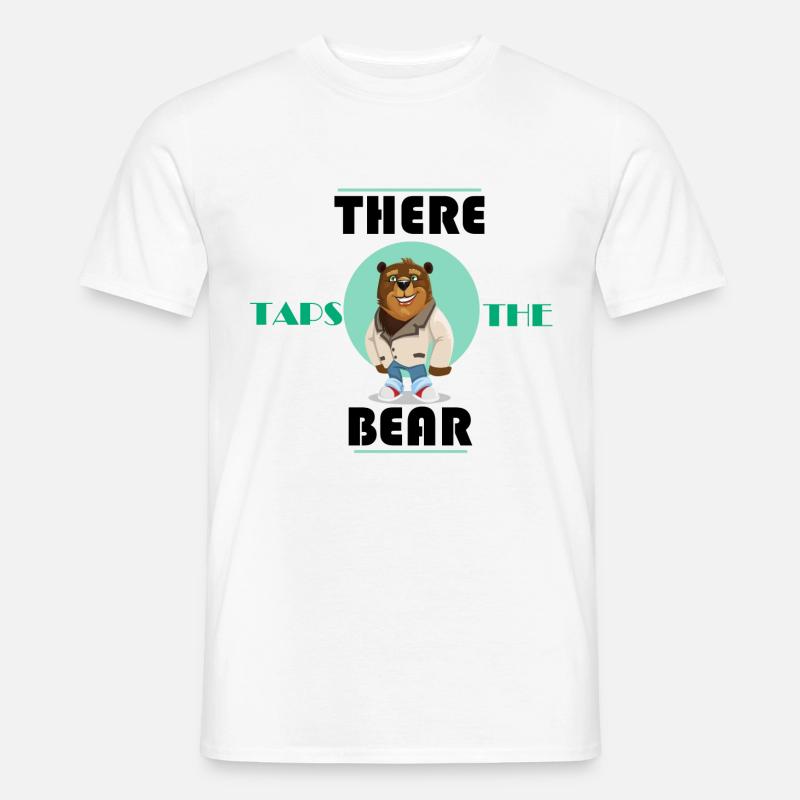Da steppt der Bär Denglisch Witzig Lustig - Mænd T-shirt - hvid