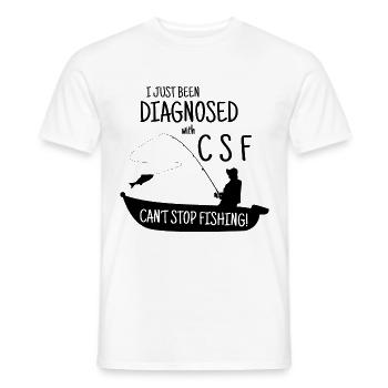 Angeln Fischen - Männer T-Shirt - Weiß - Vorne - AI Model Male 178 dark (178cm)