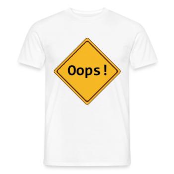 error, oops!, anpassbar - Männer T-Shirt - Weiß - Vorne - AI Model Male 178 dark (178cm)