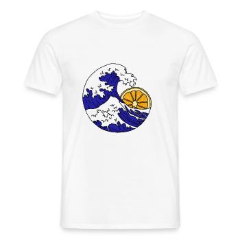 vague - T-shirt homme - blanc - Devant - AI Model Male 178 dark (178cm)