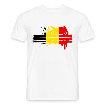 Moto Sport Automobile Belgique Bande de course - T-shirt homme - blanc - Devant - AI Model Male 178 dark (178cm)