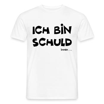 Ich bin schuld lustiger Spruch - Männer T-Shirt - Weiß - Vorne - AI Model Male 178 dark (178cm)