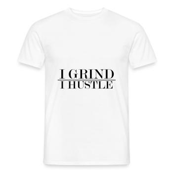 Hustle Hustler Success Work Money Money - Men's T-Shirt - white - Front - AI Model Male 178 dark (178cm)
