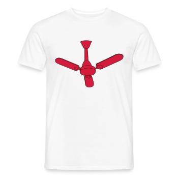 Fan Ceiling Wind Gift Idea Fast - Men's T-Shirt - white - Front - AI Model Male 178 dark (178cm)