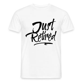 Pension de retraite pension - T-shirt homme - blanc - Devant - AI Model Male 178 dark (178cm)