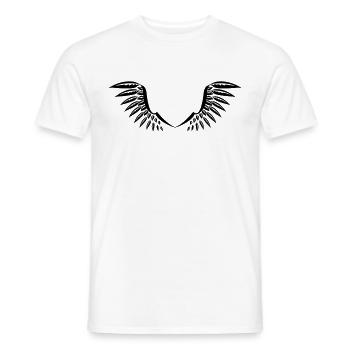 Ailes Angéliques Ange Oiseau Wings Clipart - T-shirt homme - blanc - Devant - AI Model Male 178 dark (178cm)