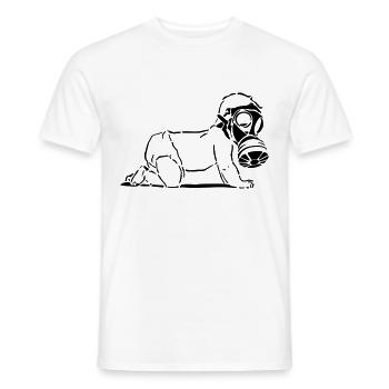 NEU AUS DEN USA! CRAZY BABY EDITION - Männer T-Shirt - Weiß - Vorne - AI Model Male 178 dark (178cm)