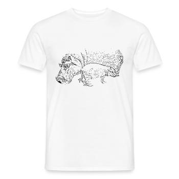 Hippo - Männer T-Shirt - Weiß - Vorne - AI Model Male 178 dark (178cm)