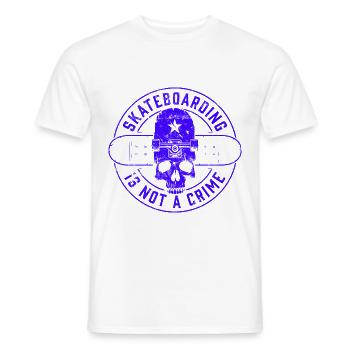 Skateboard Spruch Crime - Männer T-Shirt - Weiß - Vorne - AI Model Male 178 dark (178cm)