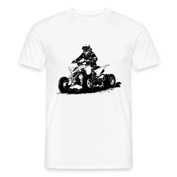 Quad Racing - ATV Racer - T-shirt homme - blanc - Devant - AI Model Male 178 dark (178cm)