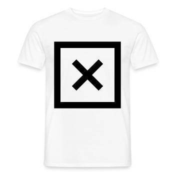 icône croix tique - T-shirt homme - blanc - Devant - AI Model Male 178 dark (178cm)