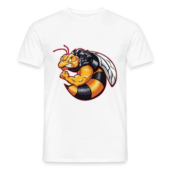 bee cycles beast gym fitness - Men's T-Shirt - white - Front - AI Model Male 178 dark (178cm)