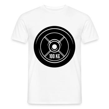 hantel icon gewichte - Männer T-Shirt - Weiß - Vorne - AI Model Male 178 dark (178cm)