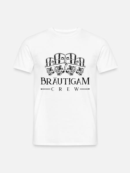 Bräutigam Team Totenkopf - Männer T-Shirt - Weiß