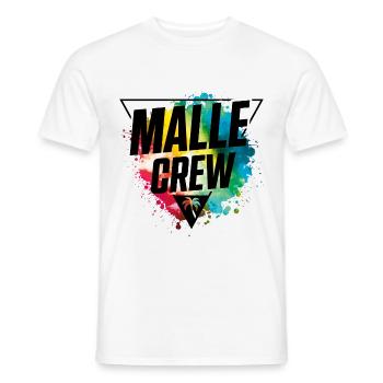 malle crew bunt klecks - Männer T-Shirt - Weiß - Vorne - AI Model Male 178 dark (178cm)