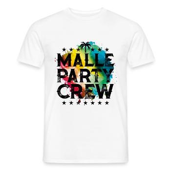 Malle party crew coloré - T-shirt homme - blanc - Devant - AI Model Male 178 dark (178cm)