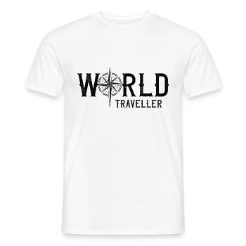 Voyage boussole voyage vacances - T-shirt homme - blanc - Devant - AI Model Male 178 dark (178cm)