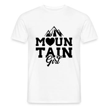 Berg Mädchen Liebe Herz - Männer T-Shirt - Weiß - Vorne - AI Model Male 178 dark (178cm)