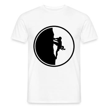 klettern bergsteigen silhouette kreis - Männer T-Shirt - Weiß - Vorne - AI Model Male 178 dark (178cm)