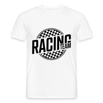 Coureur de l'équipe de course - T-shirt homme - blanc - Devant - AI Model Male 178 dark (178cm)