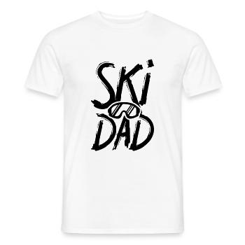 Ski Papa Vatertag Skiing Spruch - Männer T-Shirt - Weiß - Vorne - AI Model Male 178 dark (178cm)