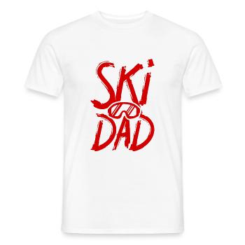 Ski Papa Vatertag Skiing Spruch - Männer T-Shirt - Weiß - Vorne - AI Model Male 178 dark (178cm)