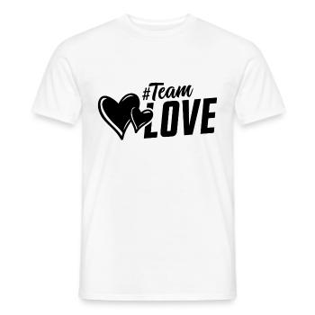 team liebe love herzen herz - Männer T-Shirt - Weiß - Vorne - AI Model Male 178 dark (178cm)