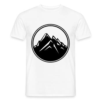 mountain symbol kreis berge icon - Männer T-Shirt - Weiß - Vorne - AI Model Male 178 dark (178cm)