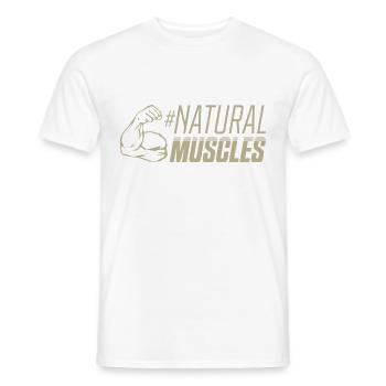 Natural Musklen Bodybuilding - Männer T-Shirt - Weiß - Vorne - AI Model Male 178 dark (178cm)