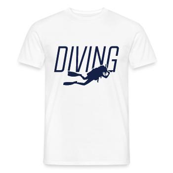 Diving Logo Scuba Dive - Men's T-Shirt - white - Front - AI Model Male 178 dark (178cm)