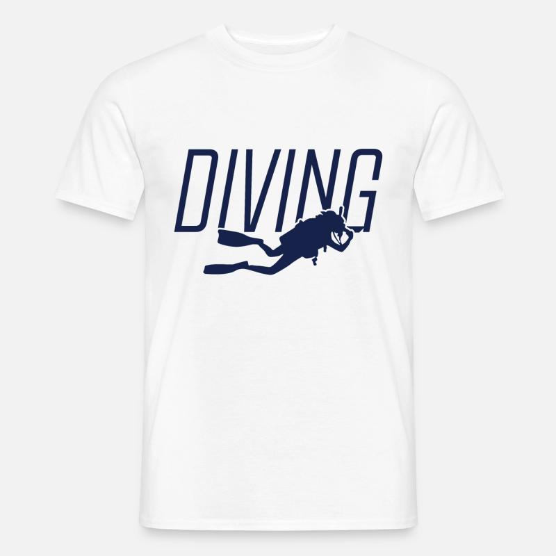 Tauchen Logo Scuba Dive - Männer T-Shirt - Weiß