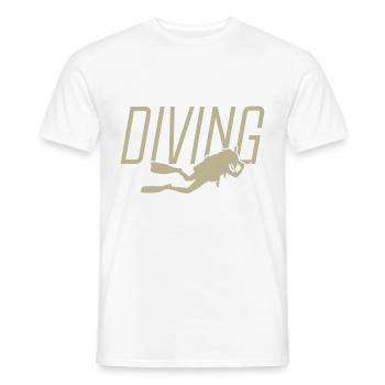 Diving Logo Scuba Dive - Men's T-Shirt - white - Front - AI Model Male 178 dark (178cm)
