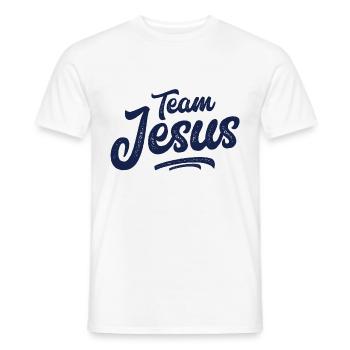 Équipe Jesus Christ Faith - T-shirt homme - blanc - Devant - AI Model Male 178 dark (178cm)