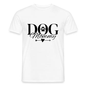 Hunde Mama Hundepfote Herz - Männer T-Shirt - Weiß - Vorne - AI Model Male 178 dark (178cm)