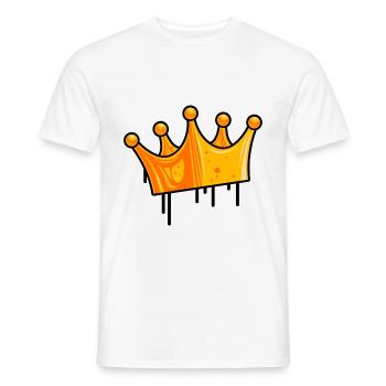 crown icon comic gold king - Men's T-Shirt - white - Front - AI Model Male 178 dark (178cm)