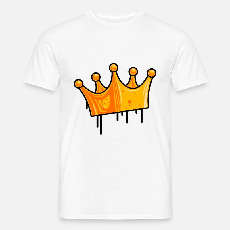 crown icon comic gold king - Men's T-Shirt - white