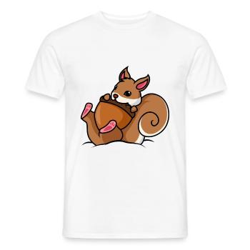 Écureuil Nuss Comic - T-shirt homme - blanc - Devant - AI Model Male 178 dark (178cm)